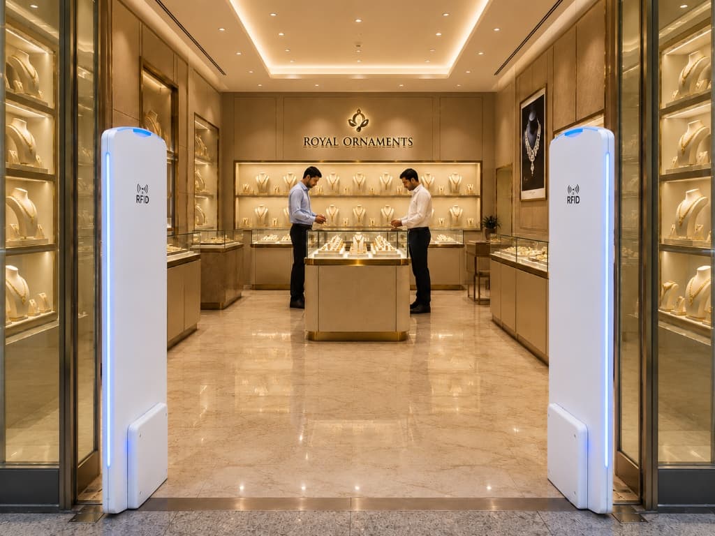 Jewelry Showroom Entrance RFID Anti-Theft Security Gate